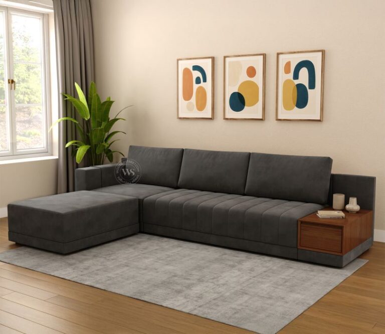 l shape sofa design from wooden street
