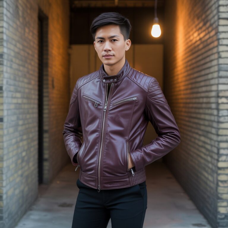 Dark Burgundy Leather Jackets