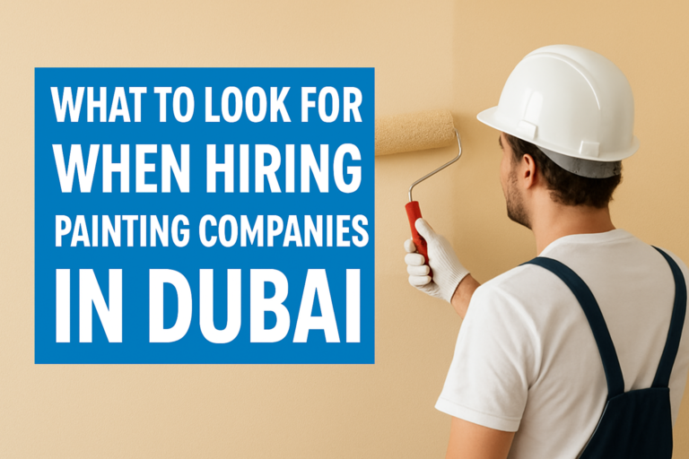 What to Look for When Hiring Painting Companies in Dubai